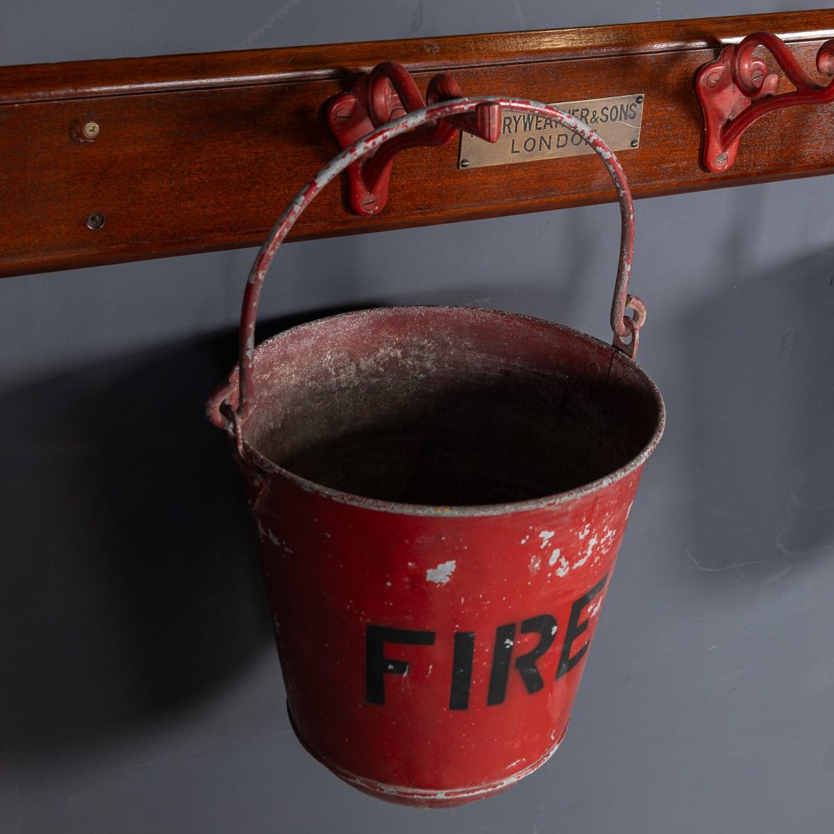Metal Antique 20th Century Cast Iron Hooks & Fire Buckets, Merryweather & Sons c.1900