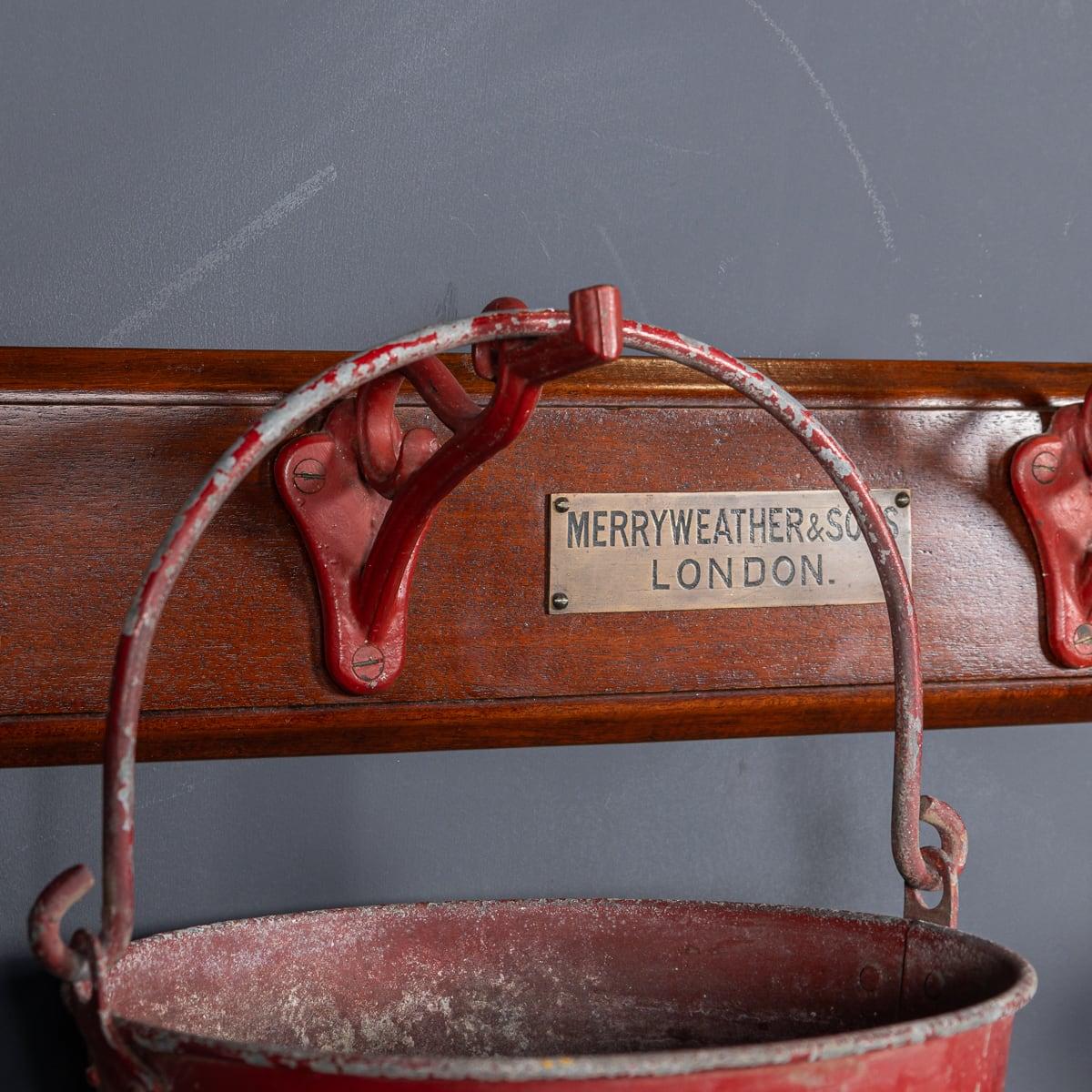 Antique 20th Century Cast Iron Hooks & Fire Buckets, Merryweather & Sons c.1900 1
