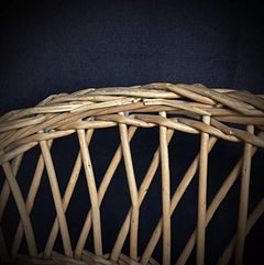 Antiker Kinderstuhl aus Holz und Korbweide des 20. Jahrhunderts - 2Y300