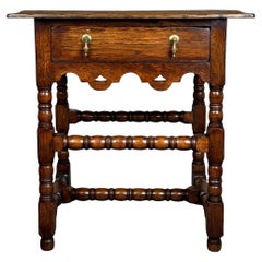 Antique 20th Century Chippendale Style Side Table In Oak ( REF AF-3252 )
