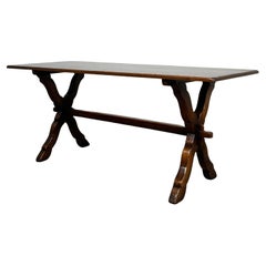 Table basse ancienne du 20ème siècle en Oak Oak ( REF AF-3405 )