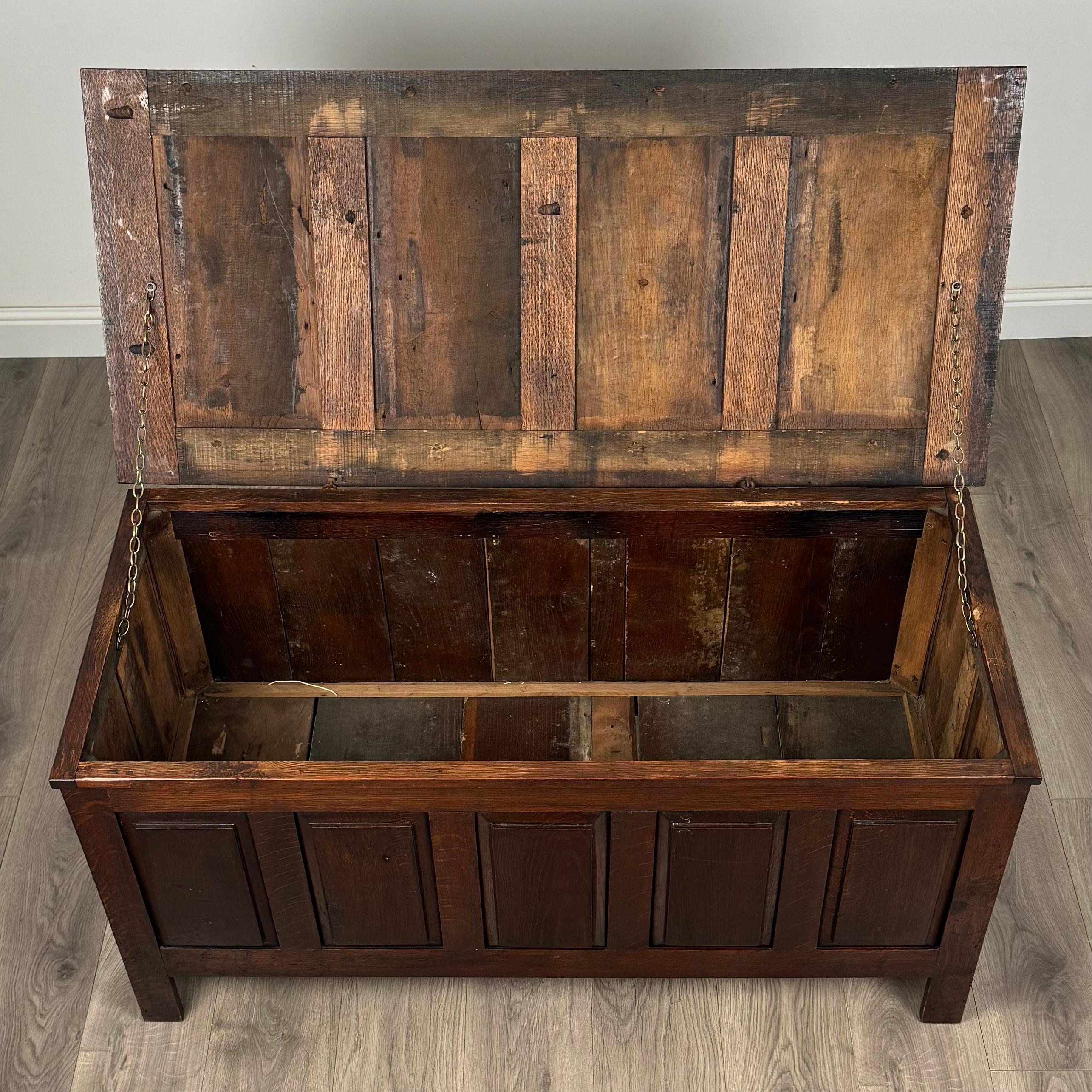 Antico forziere del XX secolo in Oak ( REF AFS 3371 ) in vendita 6