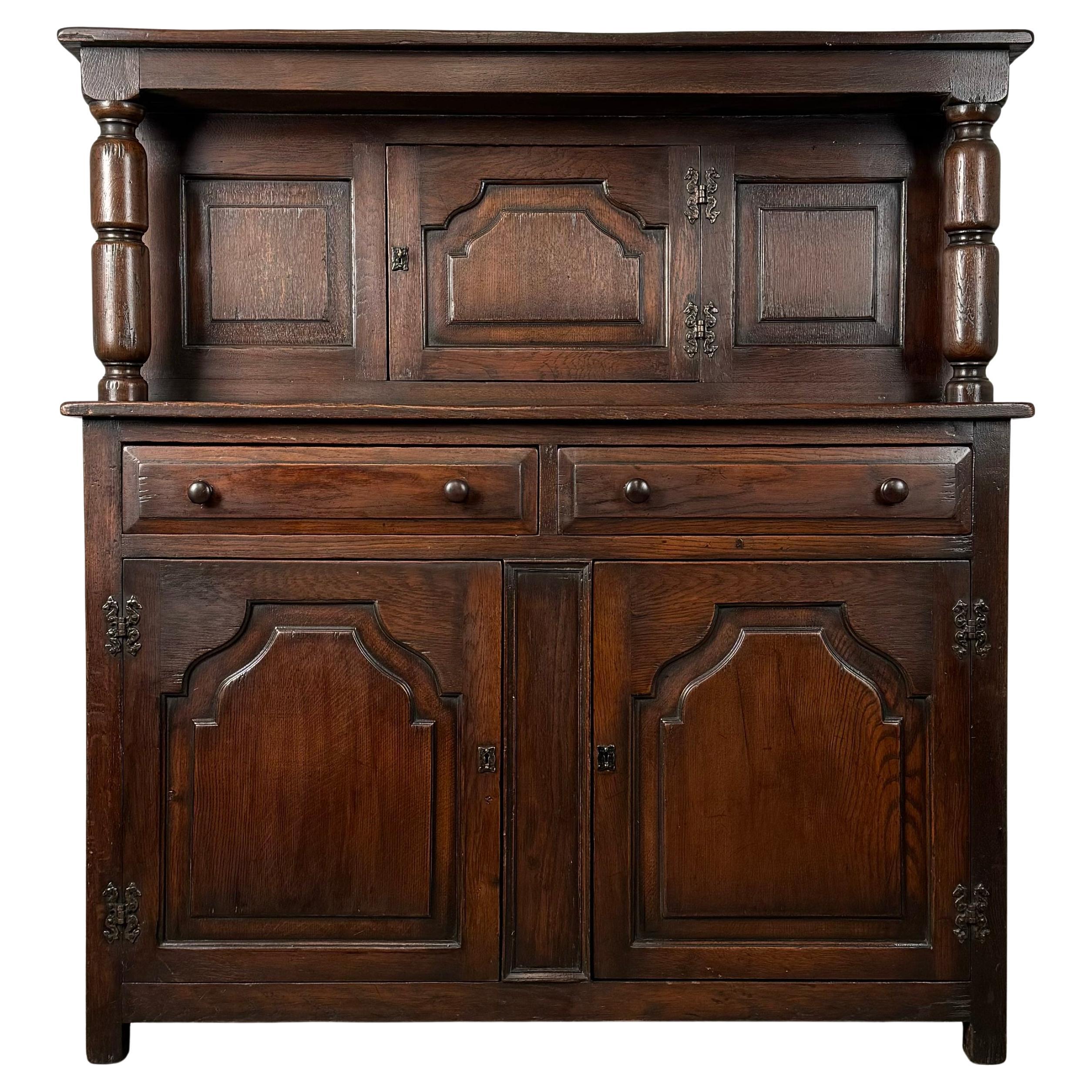 Antique 20th Century Court Cupboard In Oak ( REF AF-3385 )