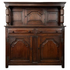 Vintage 20th Century Court Cupboard In Oak ( REF AF-3385 )