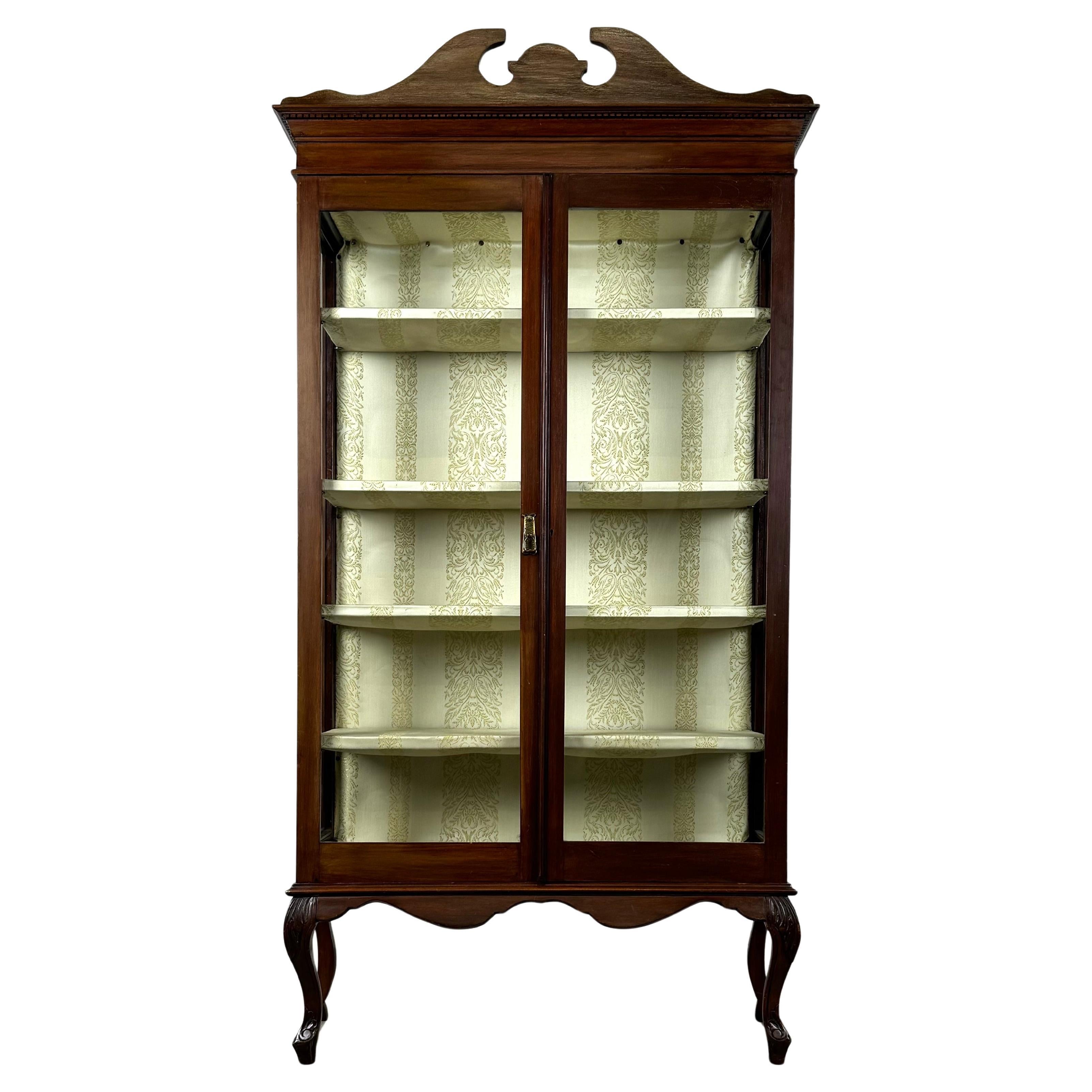 Antique 20th Century Display Cabinet In Mahogany ( REF AF-3514 )