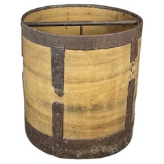 Antiguo decalitro doble del siglo XX Medidor de grano en madera - 2Y353