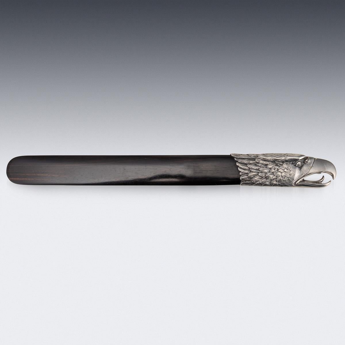 Néerlandais Antique Tourne-papier en argent massif hollandais du 20ème siècle, Thomas H Saakes c.1910 en vente