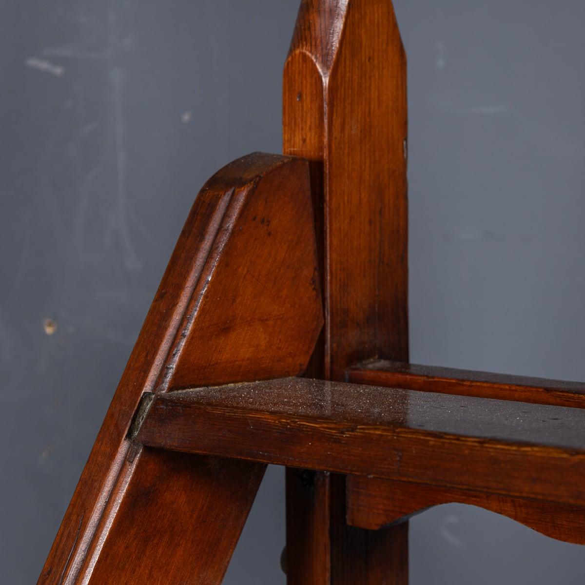 échelle édouardienne ancienne en bois « Snap Action » du 20ème siècle, vers 1910 11