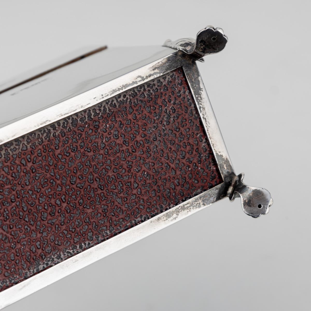 Boîte de jeu édouardienne ancienne du 20ème siècle en argent massif, Chester c.1905 en vente 3