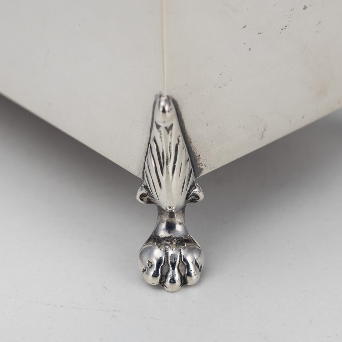 Boîte de jeu édouardienne ancienne du 20ème siècle en argent massif, Chester c.1905 en vente 2