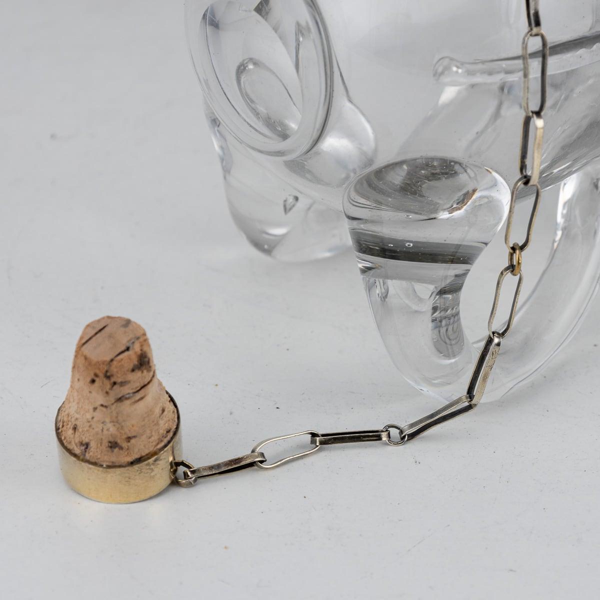 Pichet à vin édouardien du 20ème siècle en argent massif et verre fantaisie c.1905 en vente 5