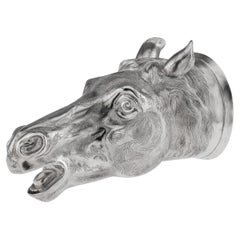 Coupe édouardienne ancienne du 20ème siècle en argent massif pour chevaux Elkington & Co