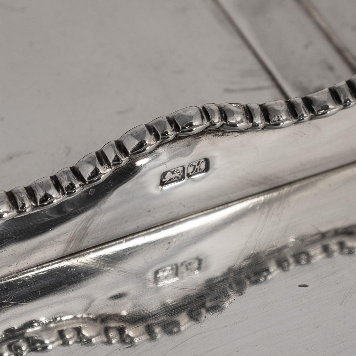 Antikes edwardianisches Tintenfass-Schreibtischset aus massivem Silber des 20. Jahrhunderts, Chester um 1908 im Angebot 4