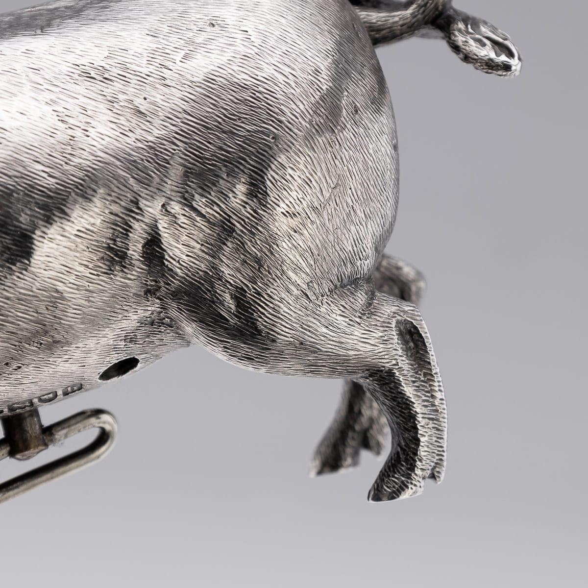 Antique 20ème siècle Edwardian Solid Silver Novelty Butchers Bell, London c.1903 en vente 8