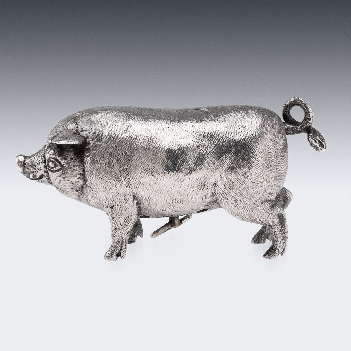 Autre Antique 20ème siècle Edwardian Solid Silver Novelty Butchers Bell, London c.1903 en vente