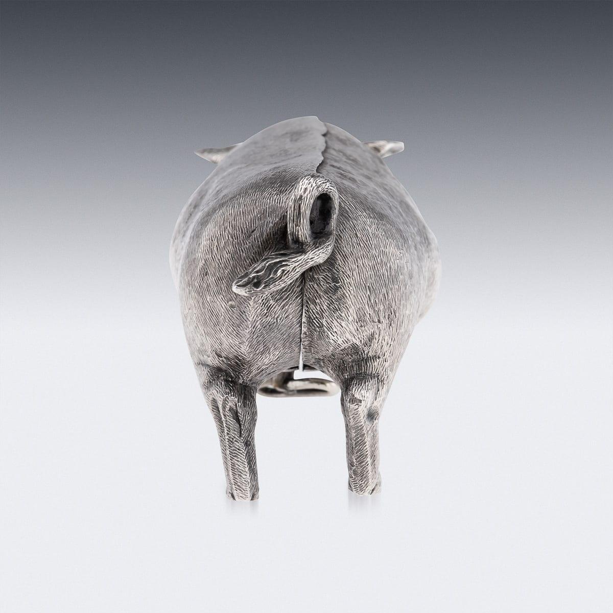 Britannique Antique 20ème siècle Edwardian Solid Silver Novelty Butchers Bell, London c.1903 en vente