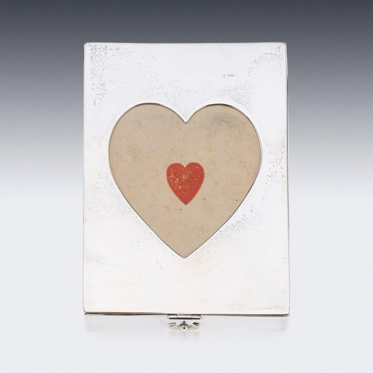 Other Antique 20th Century Edwardian Solid Silver Playing Cards Box, London c.1906