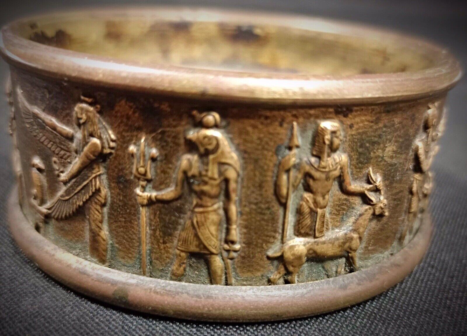 Stile impero Antico piatto da viaggio a tema egiziano del XX secolo - 2Y135 in vendita
