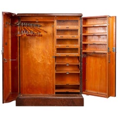 Antique 20th Century English Art Deco Compactom Wardrobe, circa 1930