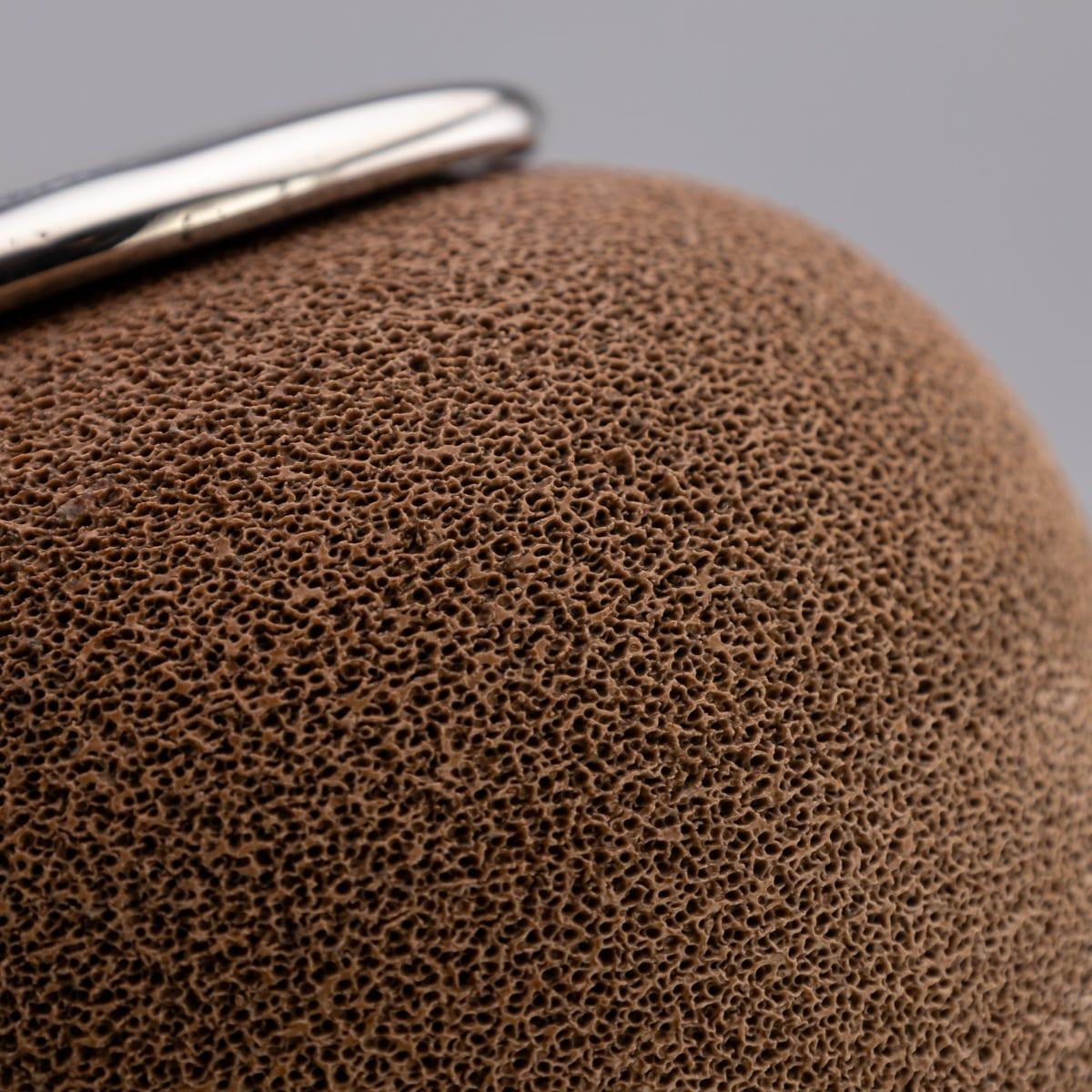 Antique 20th Century English Silver-Mounted Royal Doulton Ceramic Match Striker For Sale 3