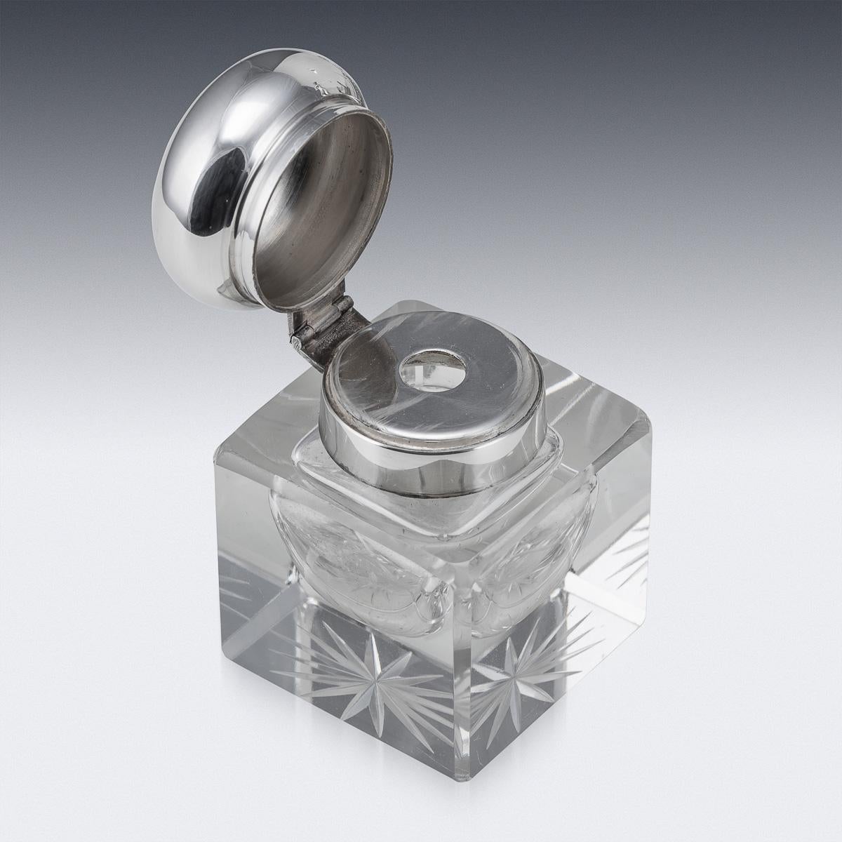 Placcato argento Antico calamaio da golf inglese del XX secolo, placcato in argento, c.1920 in vendita