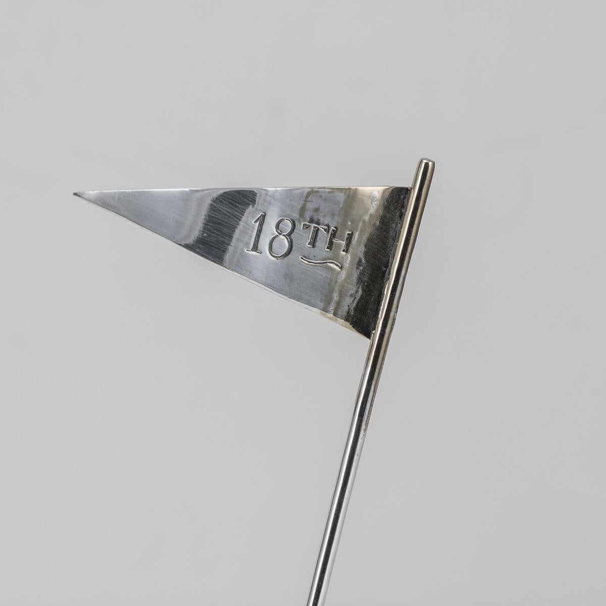 Antico calamaio da golf inglese del XX secolo, placcato in argento, c.1920 in vendita 1