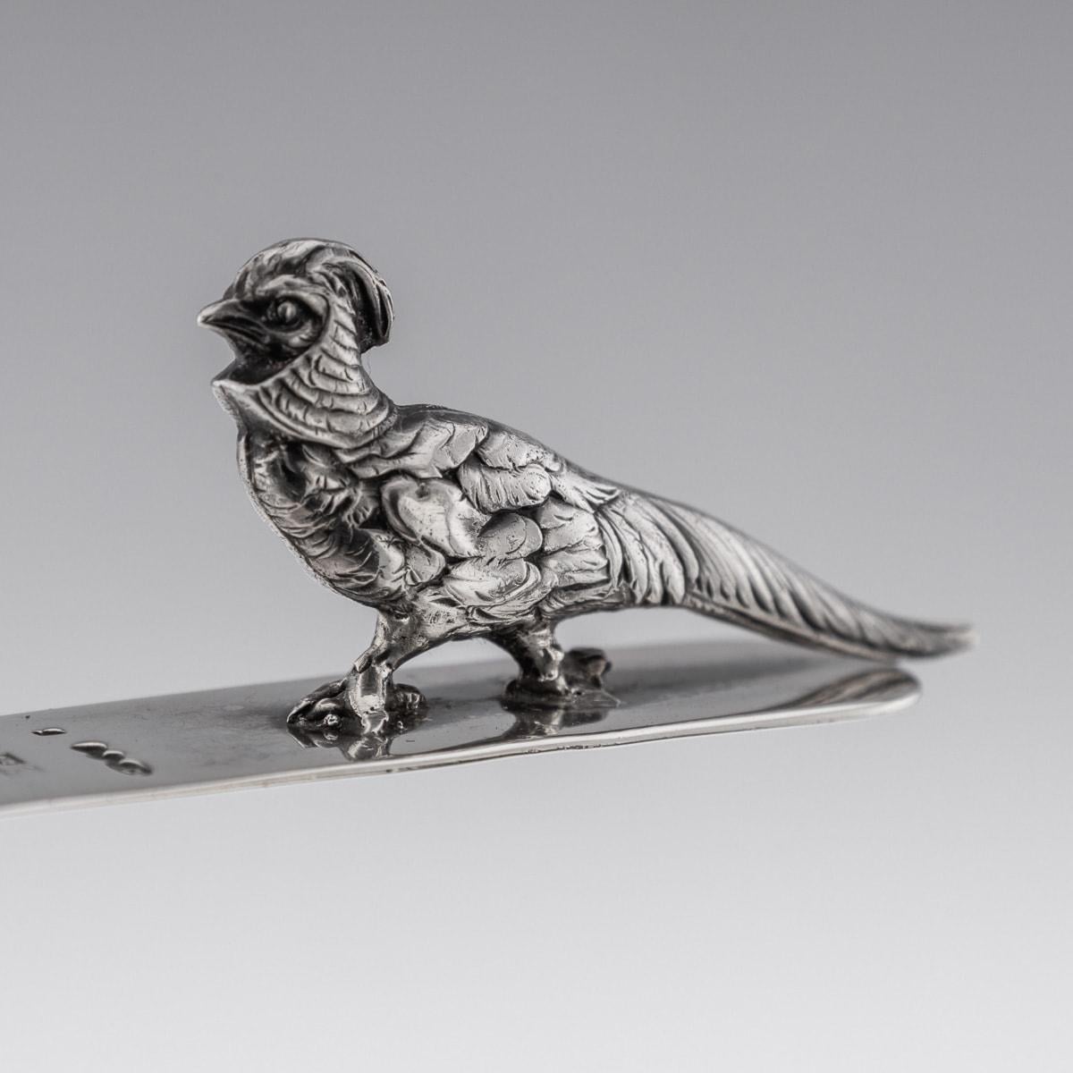 Argent sterling Bookmark anglais ancien du 20ème siècle en argent massif par Sampson Mordan & Co vers1918 en vente