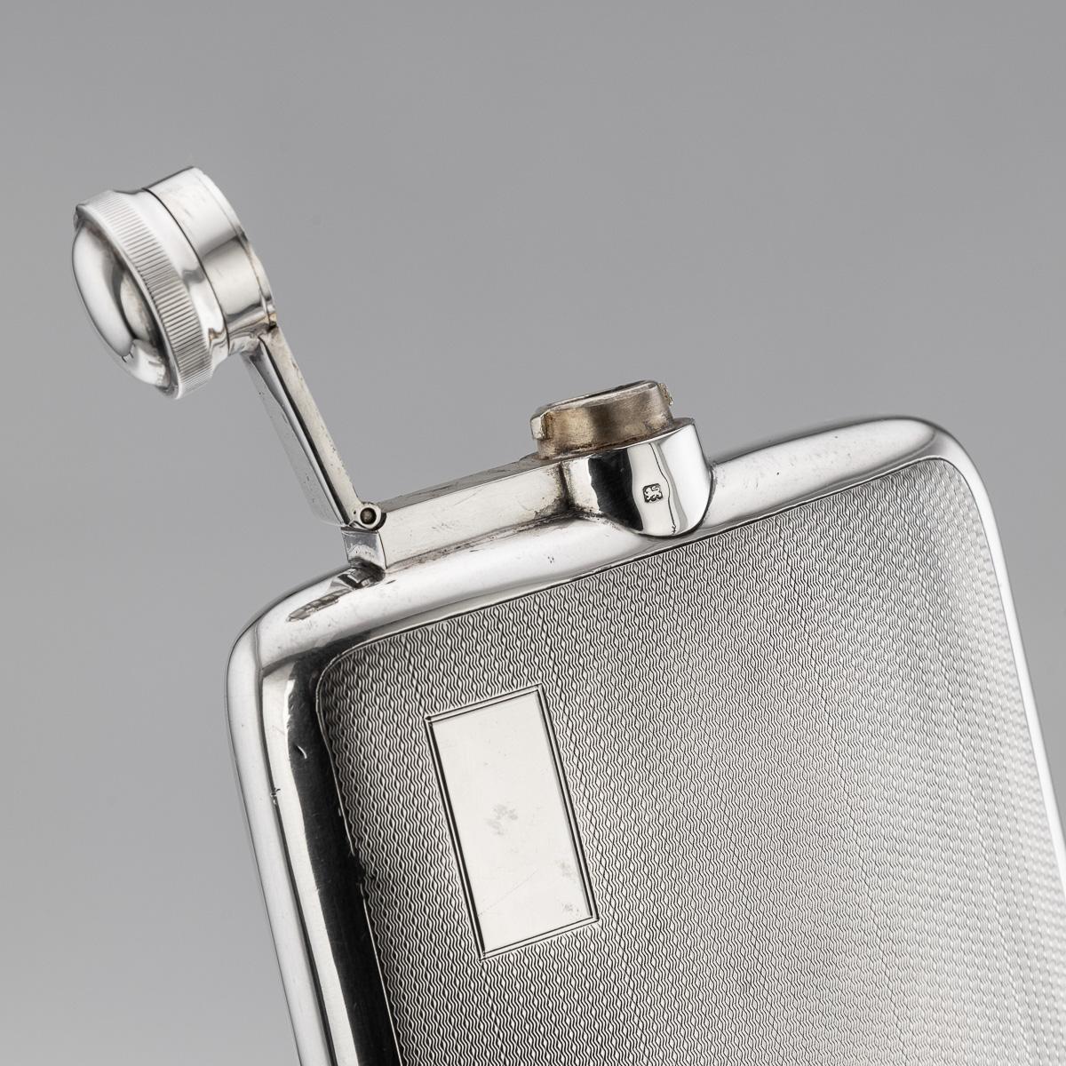 Antike englische Hip Flask & Cup aus massivem Silber des 20. Jahrhunderts, London um 1926 im Angebot 6