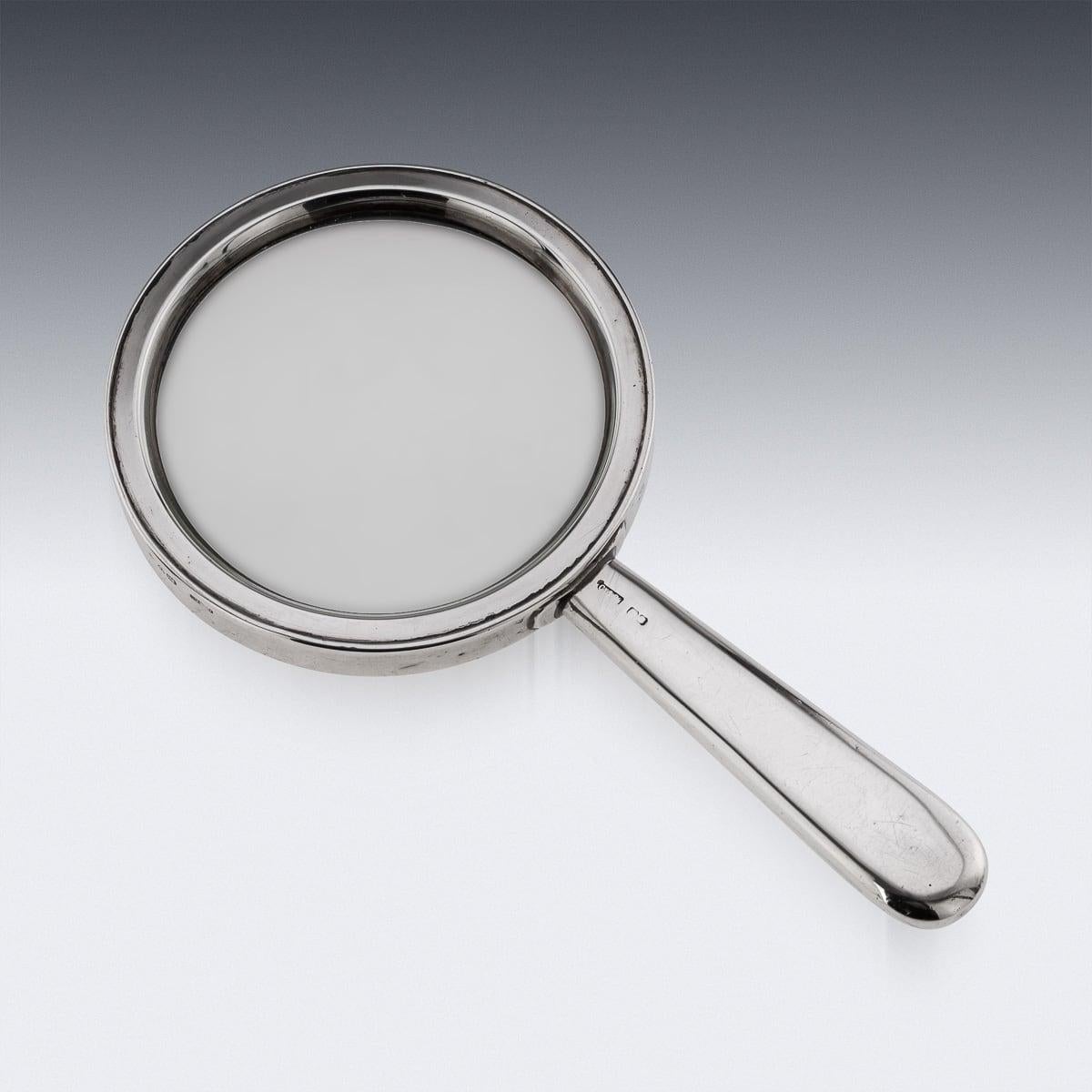 Other Antique 20th Century English Solid Silver Magnifying Glass, Chester c.1916 For Sale