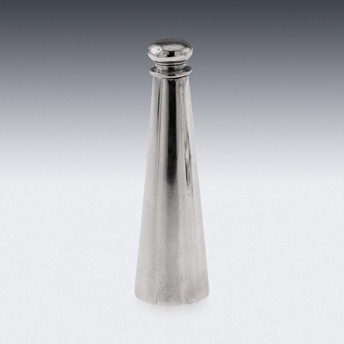 Antiguo juego de condimentos Jockey de plata maciza inglesa del siglo XX c.1908 en venta 12