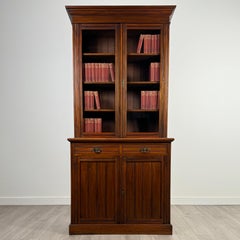 Bibliothèque ancienne du 20ème siècle en noyer ( REF AF-3722 )