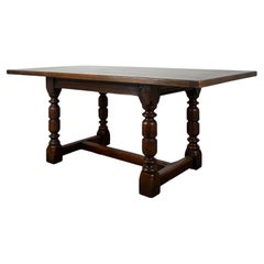 Antique 20th Century Fine Quality Dining Table In Solid Oak ( REF AF-3380 )