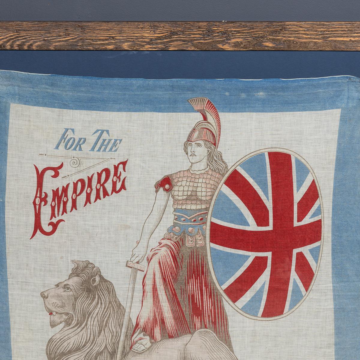 Autre Antique 20ème siècle encadré Edwardian Britannia For The Empire Flag c.1905 en vente