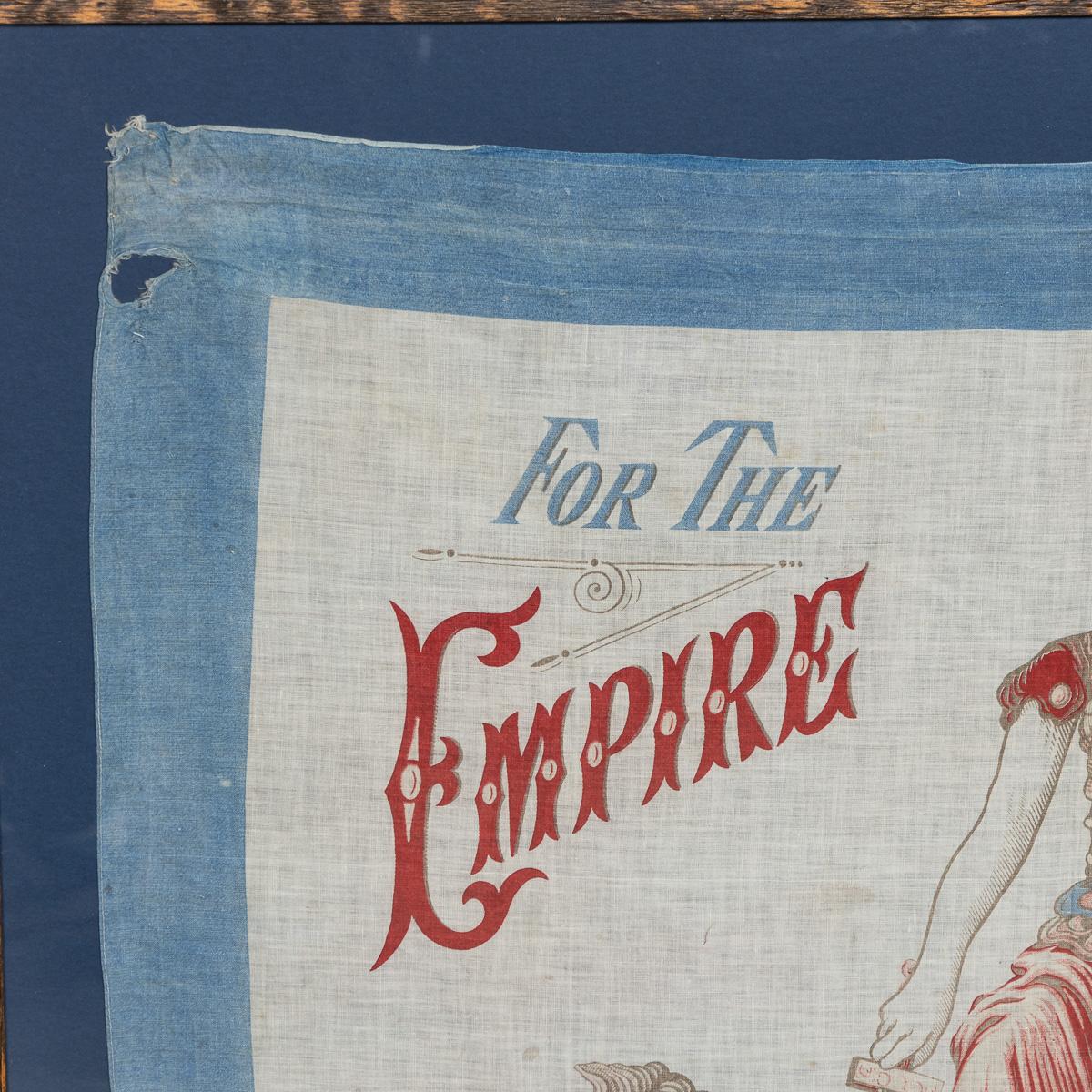 Antique 20ème siècle encadré Edwardian Britannia For The Empire Flag c.1905 Bon état - En vente à Royal Tunbridge Wells, Kent