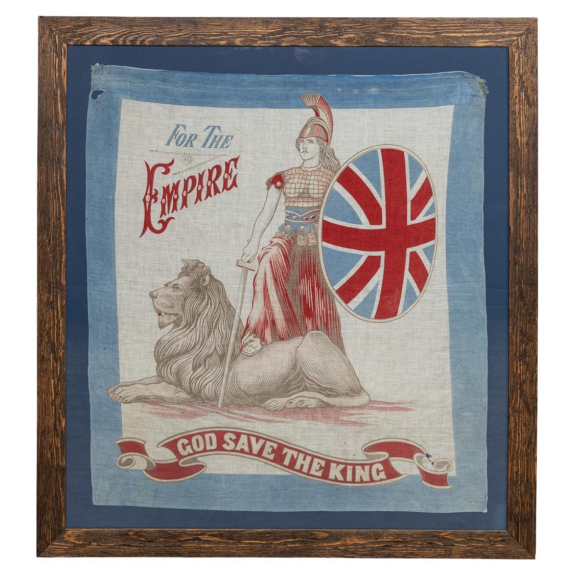 Antike gerahmte edwardianische Britannia For The Empire Flagge aus dem 20. Jahrhundert, ca. 1905