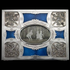 Antique 20th Century French Empire Style Silver and Enamel Casket, circa 1900