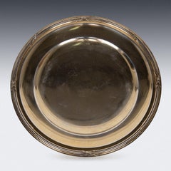 Plats français anciens du 20ème siècle en argent massif doré par Gustave Keller, Paris
