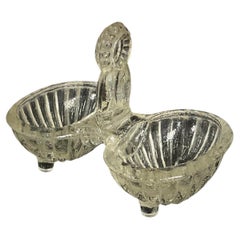 Antique 20th-Century French Quadruple-Footed Glass Salt Cellar - 2Y354