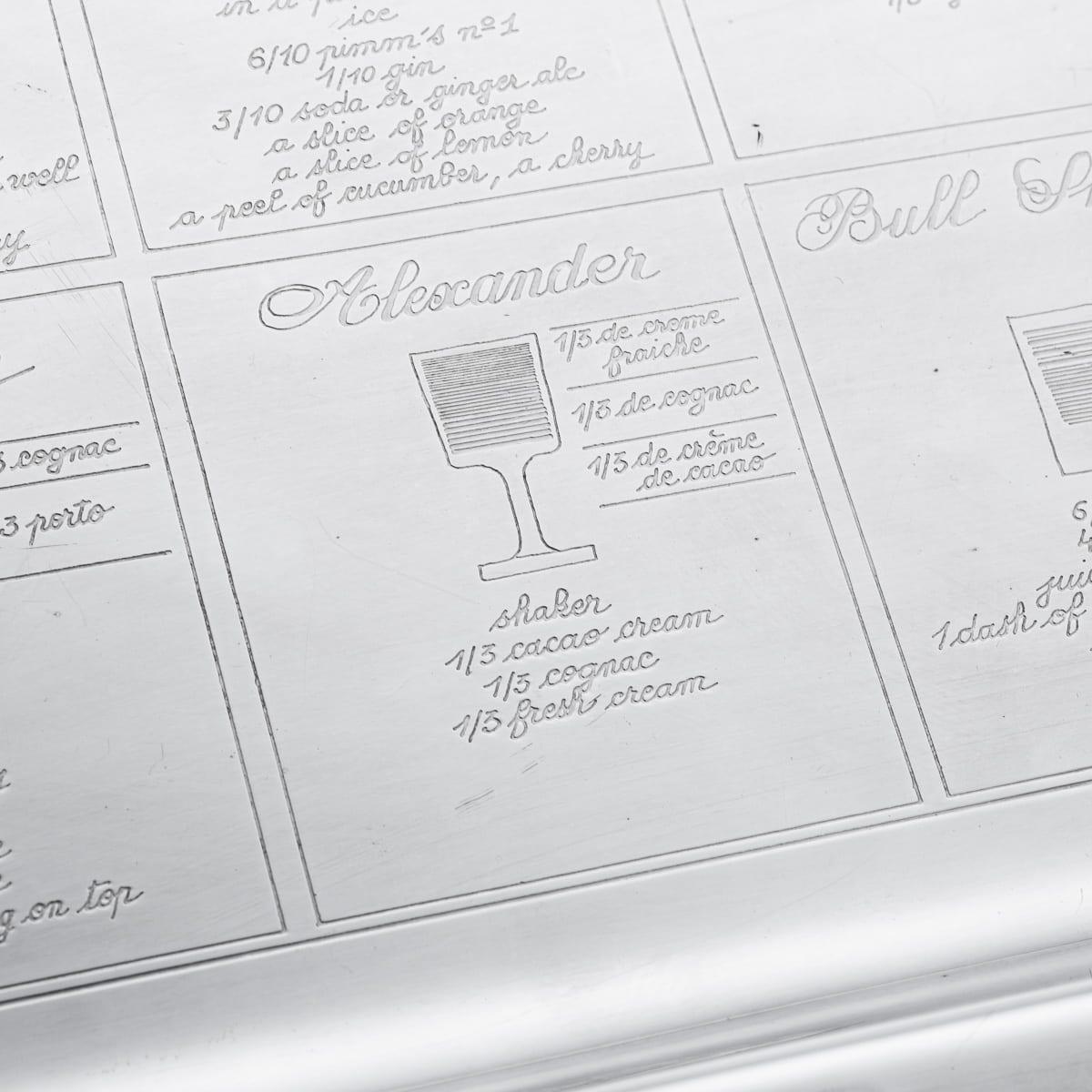 Antikes französisches versilbertes Cocktailtablett des 20. Jahrhunderts, Christofle, um 1920 im Angebot 5