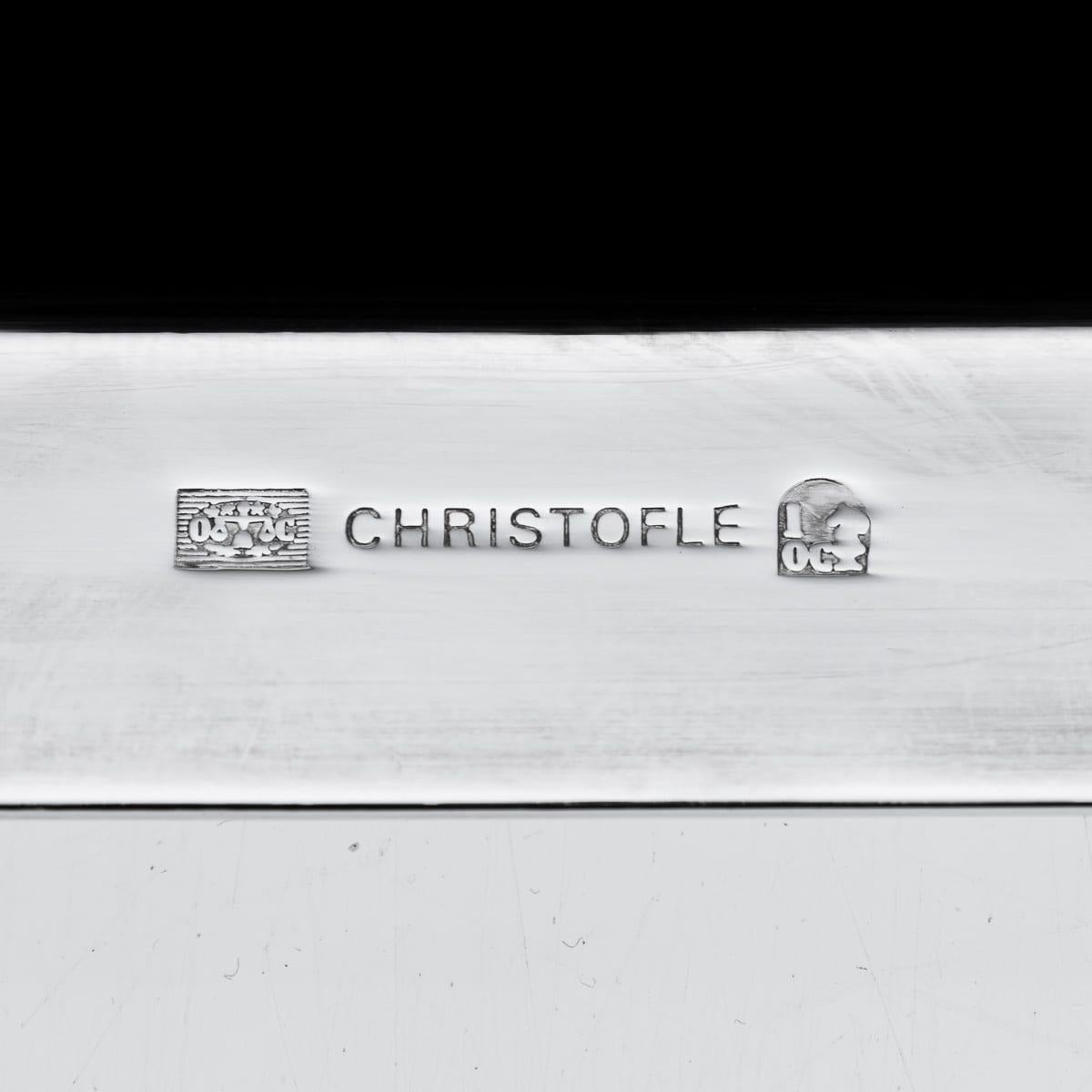 Antikes französisches versilbertes Cocktailtablett des 20. Jahrhunderts, Christofle, um 1920 im Angebot 7