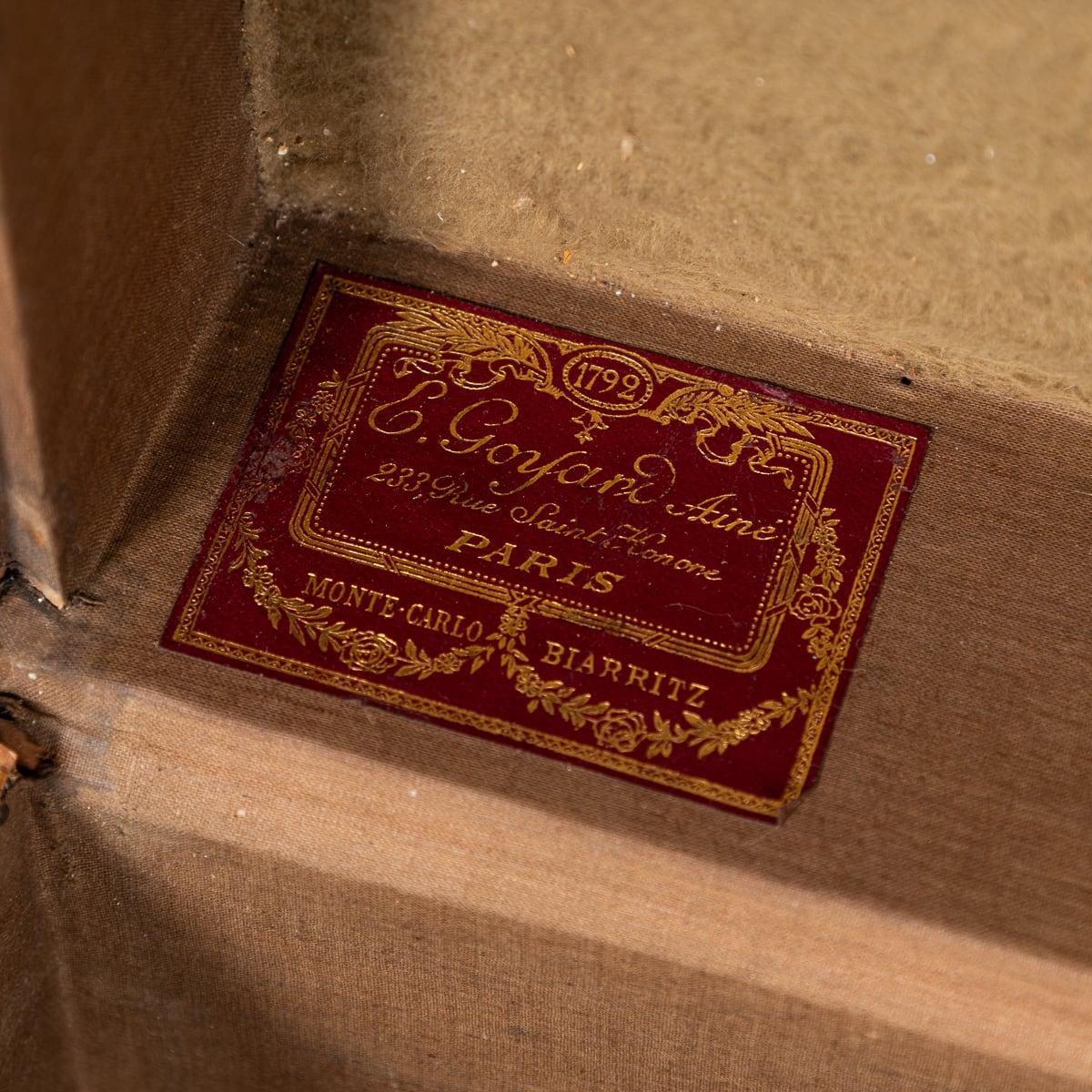 Antico baule francese del XX secolo di Goyard, Parigi, 1920 ca. 5