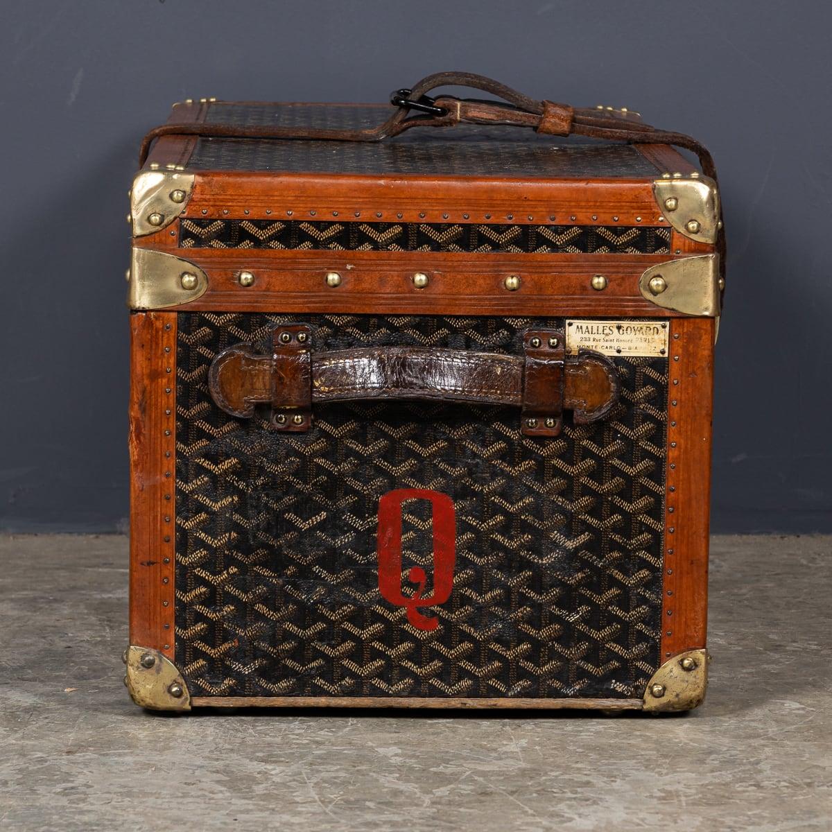 Ottone Antico baule francese del XX secolo di Goyard, Parigi, 1920 ca.
