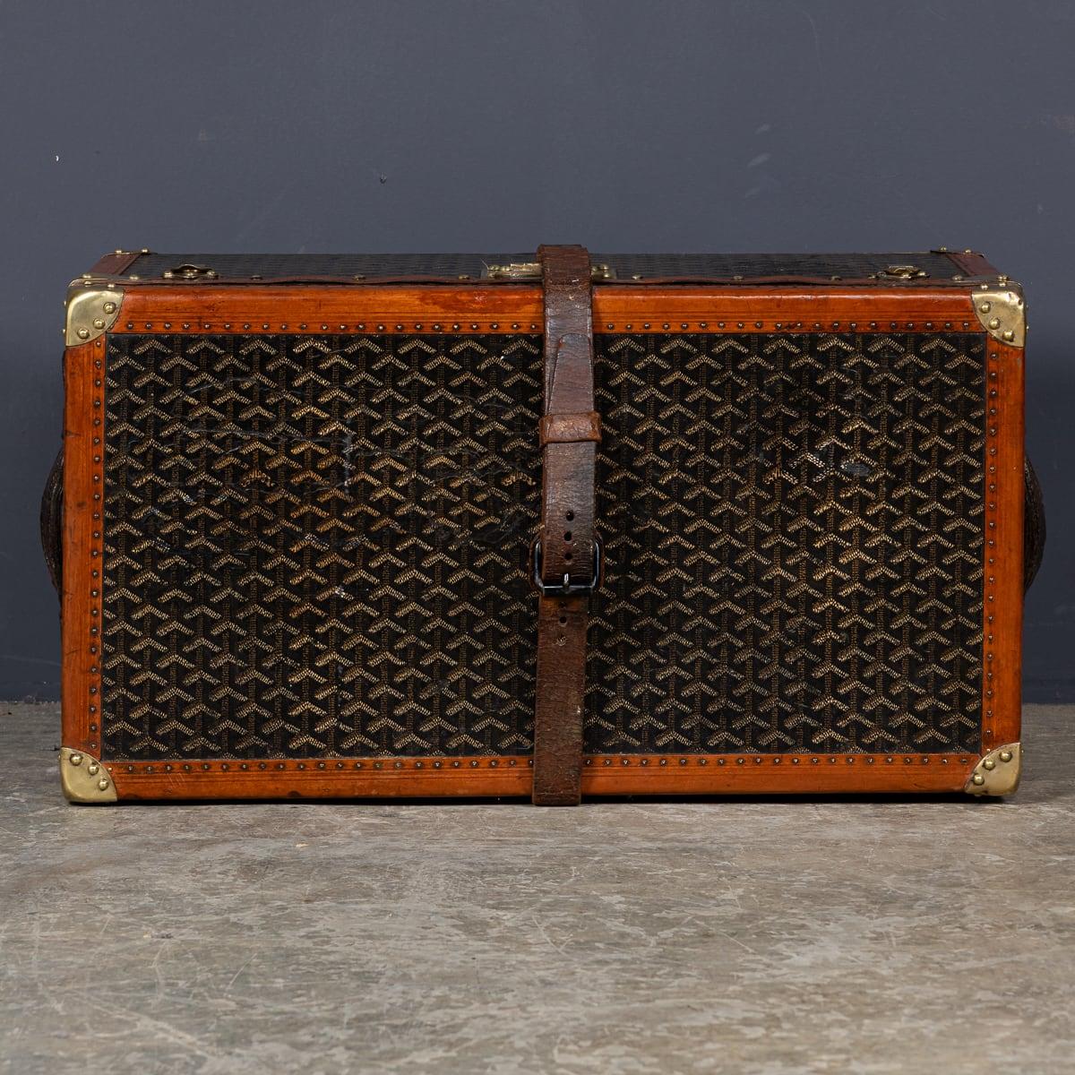 Antico baule francese del XX secolo di Goyard, Parigi, 1920 ca. 1