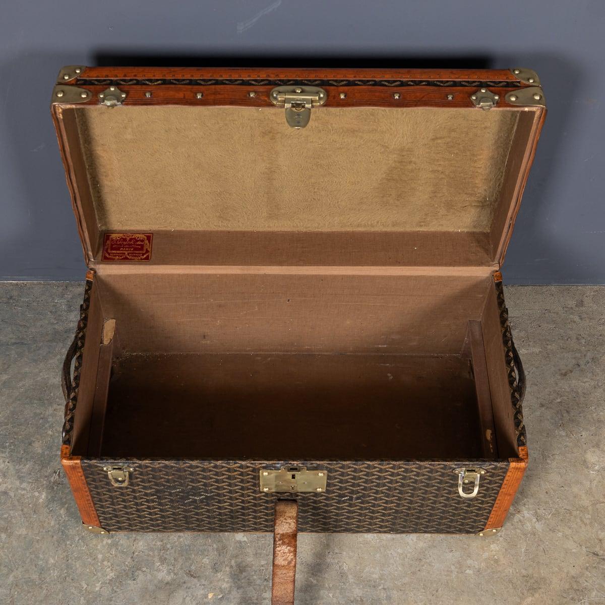 Antico baule francese del XX secolo di Goyard, Parigi, 1920 ca. 3