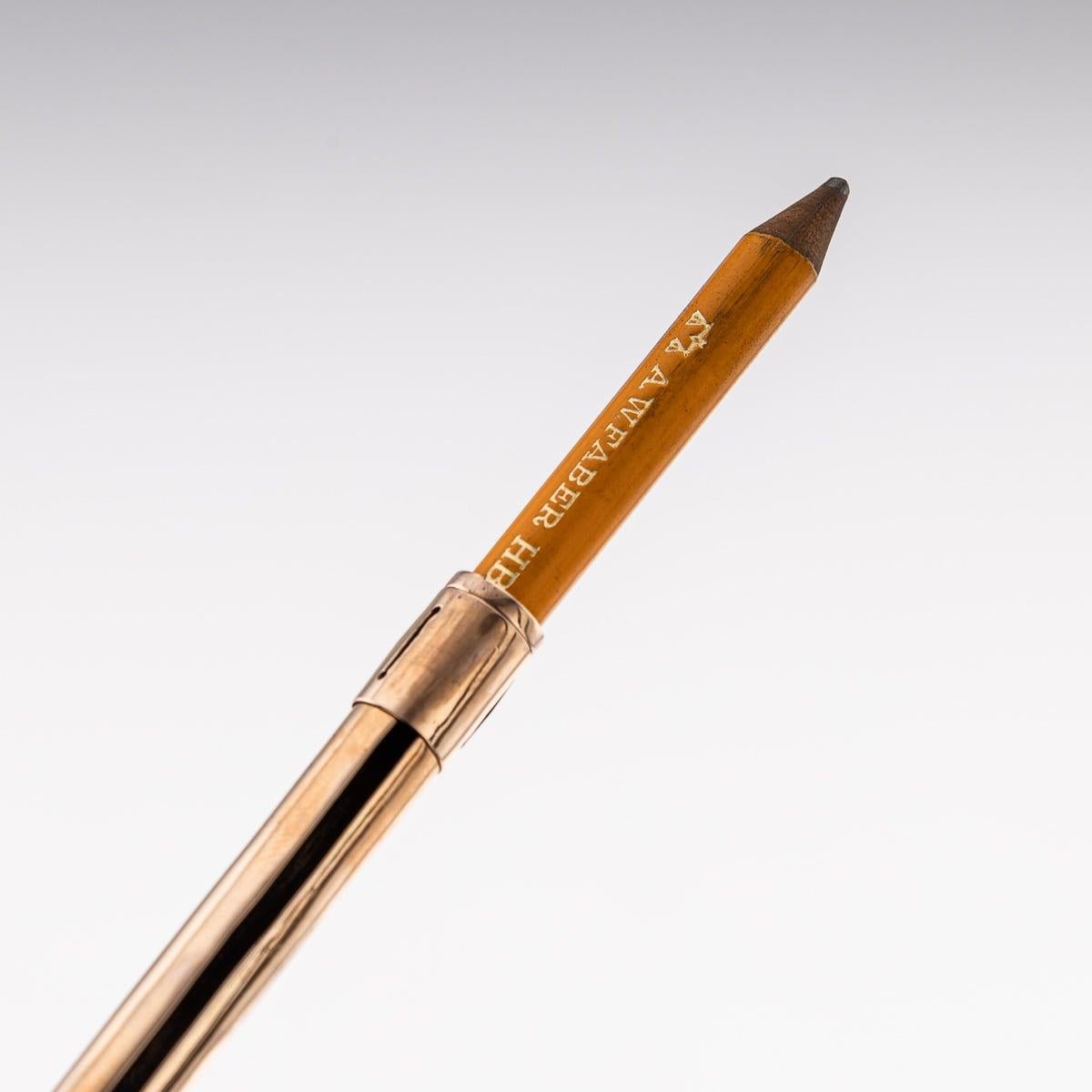Antique 20th Century French Solid Gold & Sapphire Retractable Pencil c.1900 For Sale 8
