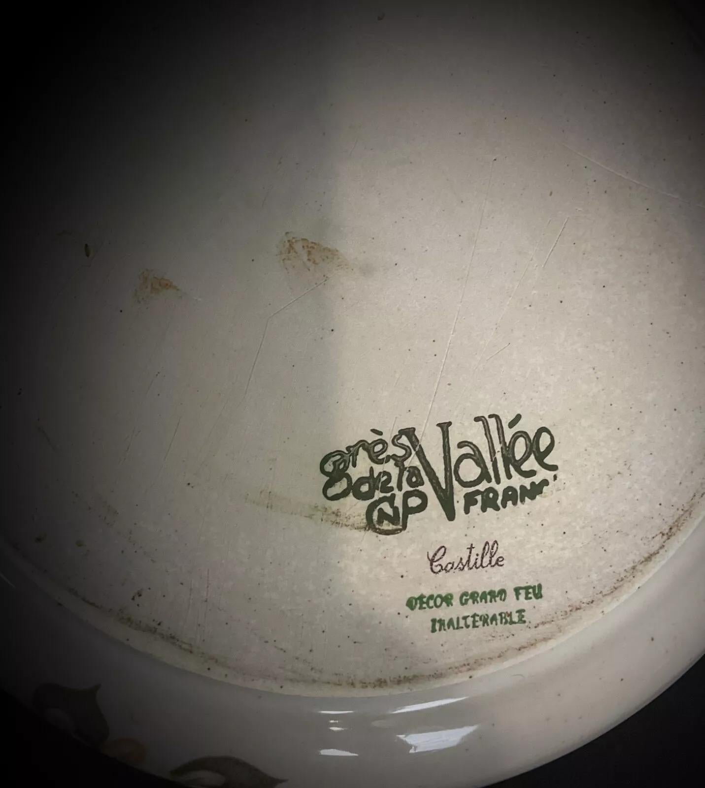20th Century Antique 20th-Century French Stoneware Soup Tureen by La Vallée Castille - 2Y373 For Sale