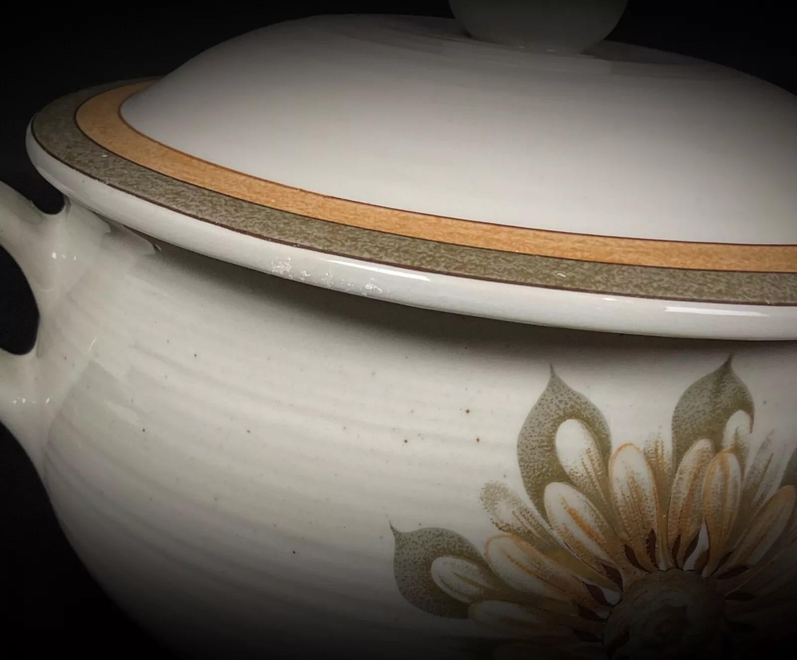 Antique 20th-Century French Stoneware Soup Tureen by La Vallée Castille - 2Y373 For Sale 2