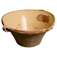 Antique Tian Bowl in terracotta francese del XX secolo, terracotta provinciale rustica