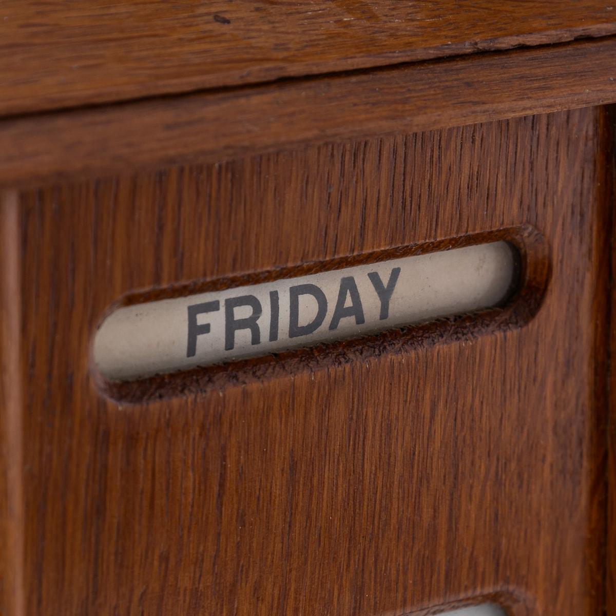 Antique 20th Century Fruitwood Perpetual Desk Calendar c.1900 4