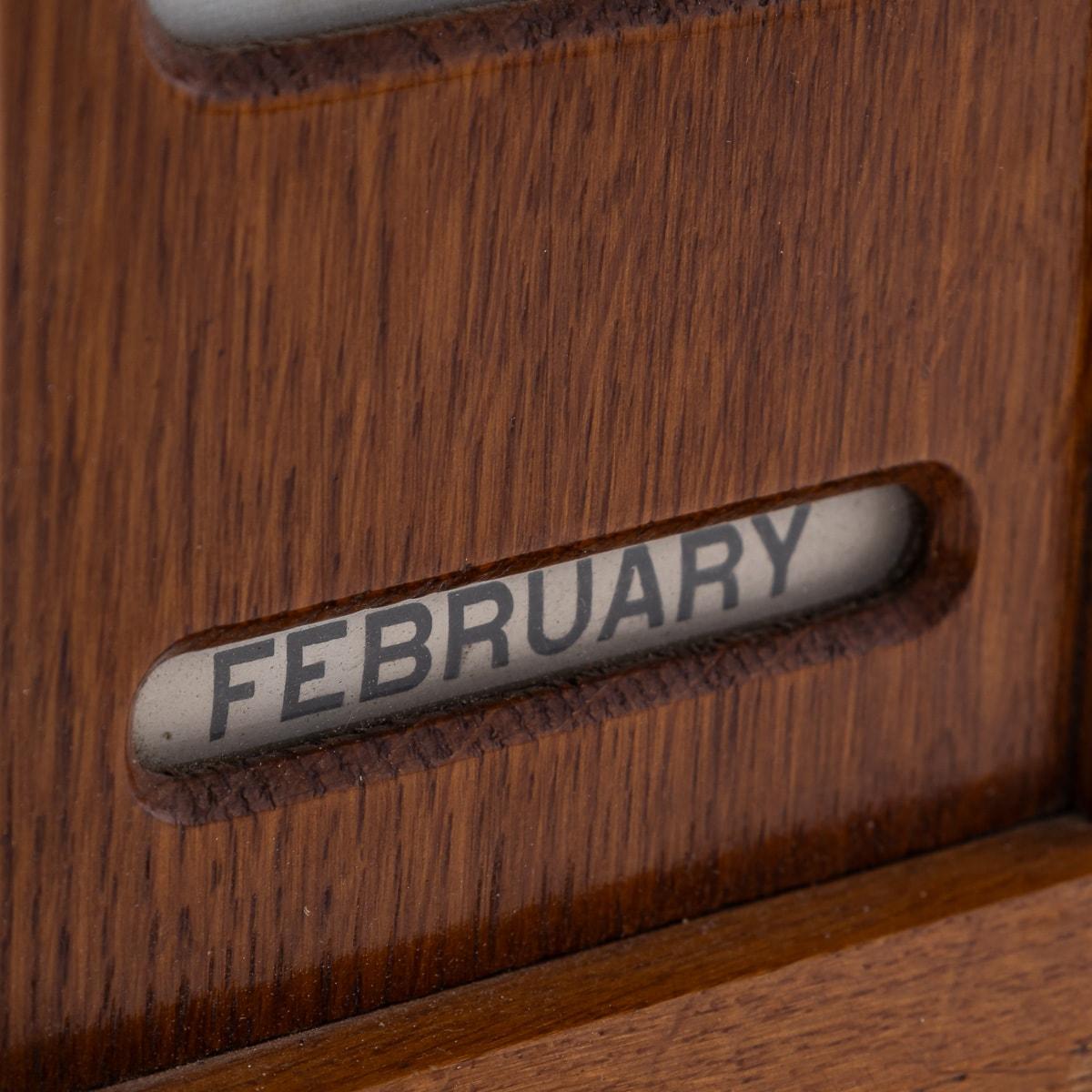 Antique 20th Century Fruitwood Perpetual Desk Calendar c.1900 6